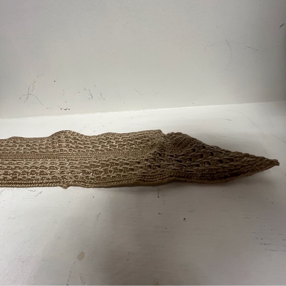 Soft Wide Woven Macrame Belt with Wood Buckle Natural Tan Color - Picture 8 of 8